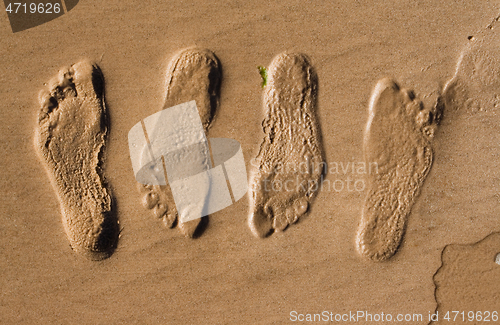 Image of Footprints in sand