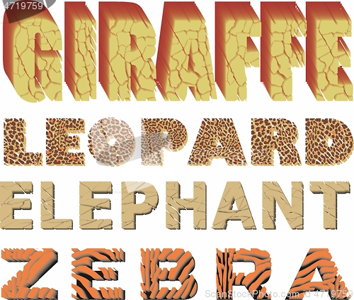 Image of Animals texture in the text