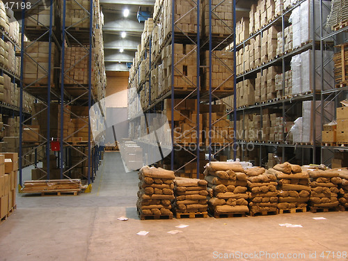Image of Inside a warehouse