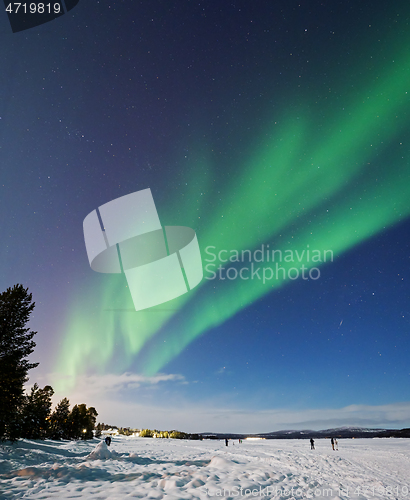 Image of Aurora Borealis over Inari in Finland