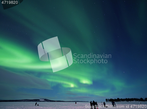 Image of Aurora over Lake Inari