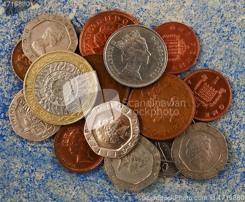 Image of many british coins of different denominations