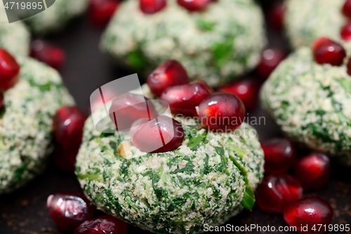 Image of pkhali is a traditional Georgian dish of chopped and minced vege