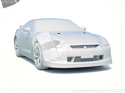 Image of 3d Car White Blank Template