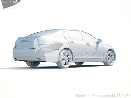 Image of 3d Car White Blank Template