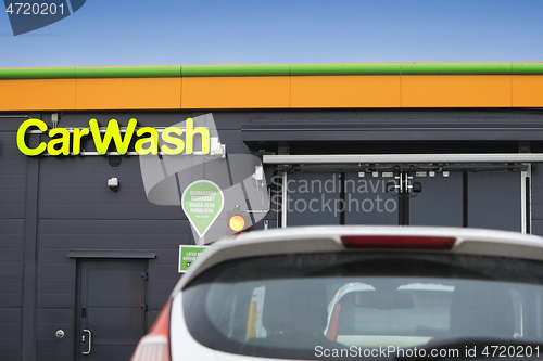 Image of Waiting Outside Automatic Car Wash