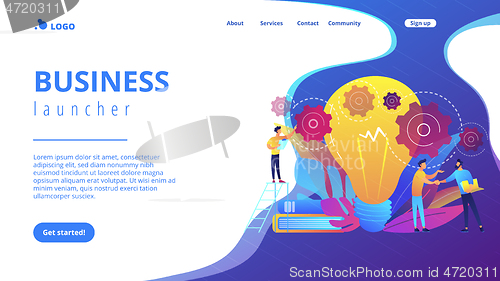 Image of Business idea concept landing page.