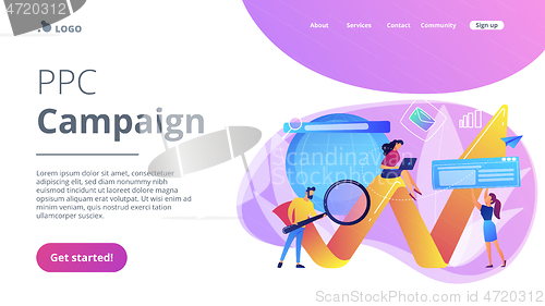 Image of Digital marketing concept landing page.