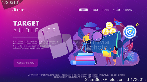 Image of Target group concept landing page.