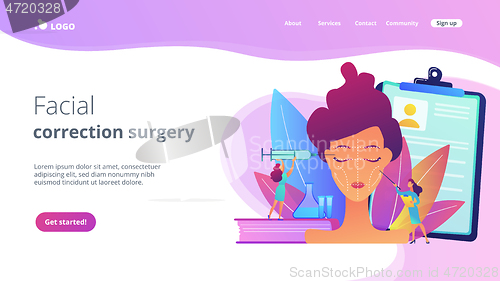 Image of Facial contouring concept landing page.