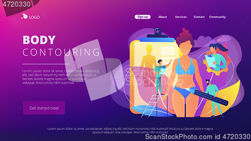 Image of Body contouring concept landing page.