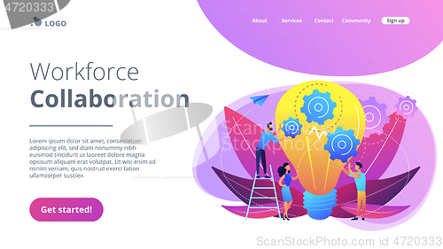 Image of Teamwork concept landing page.