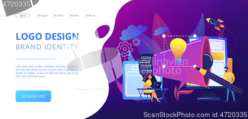 Image of Brand identity concept landing page.