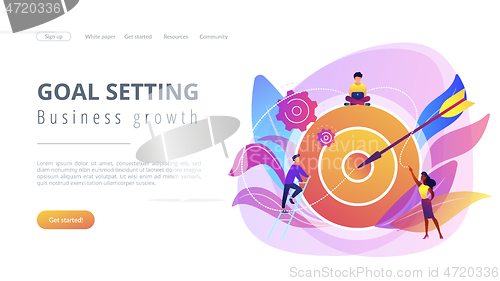 Image of Goals and objectives concept landing page.