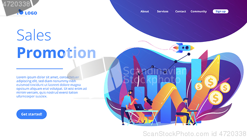 Image of Sales growth concept landing page.