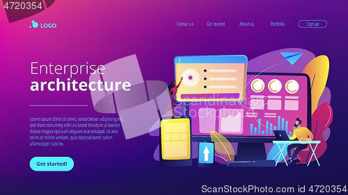 Image of Enterprise IT management concept landing page.