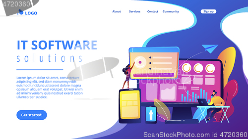 Image of Enterprise IT management concept landing page.