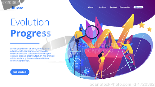 Image of Business growth concept landing page.