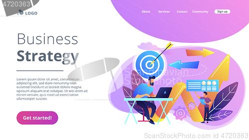 Image of Business direction concept landing page.