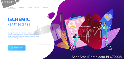 Image of Ischemic heart disease concept landing page.