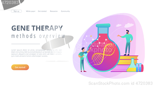 Image of Gene therapy concept landing page.