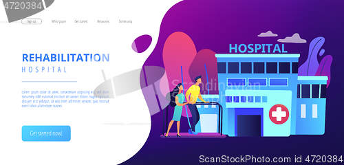 Image of Rehabilitation center concept landing page.