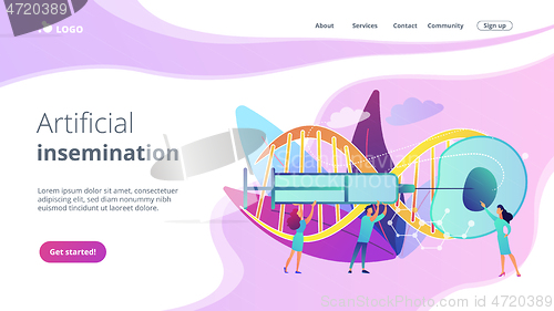 Image of Artificial reproduction concept landing page.