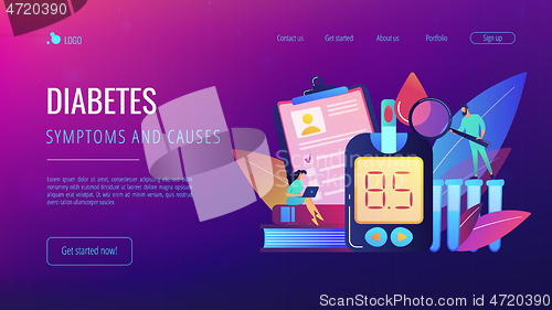 Image of Diabetes mellitus concept landing page.