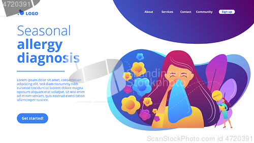 Image of Seasonal allergy concept landing page.