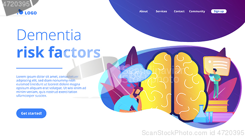 Image of Alzheimer disease concept landing page.