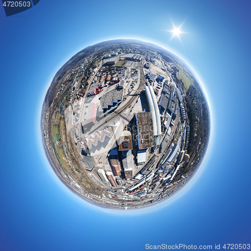 Image of little planet of Basel Swiss