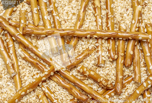 Image of sesame sticks closeup