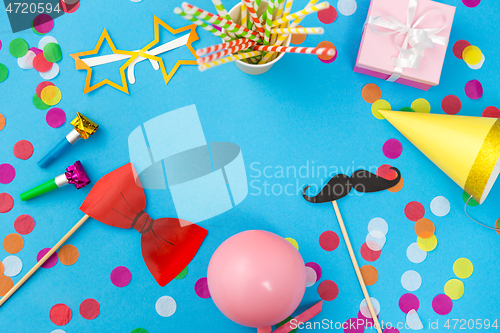 Image of pink birthday gift and party props