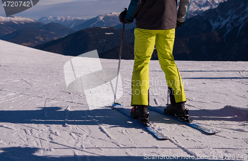 Image of group of happy people having fun on snow