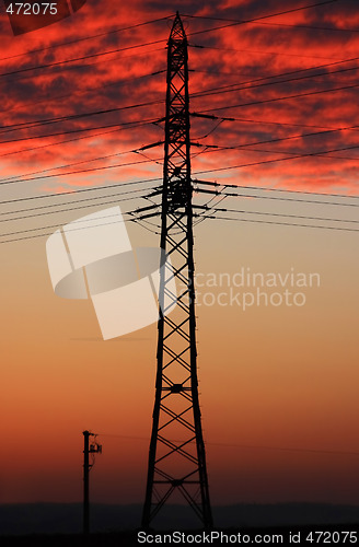 Image of Power Pole at Morning