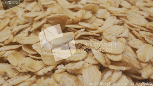 Image of Oat flakes macro footage with camera motion