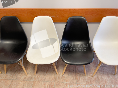 Image of Black and white chairs