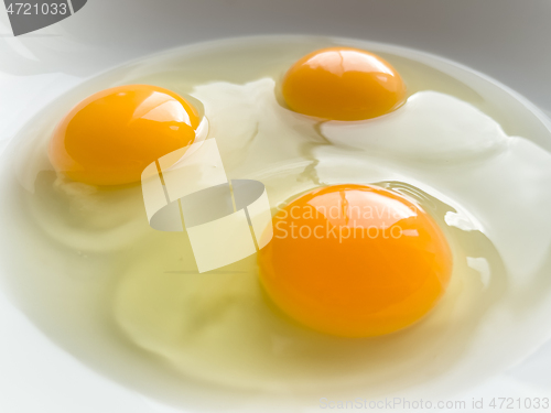 Image of Raw chicken eggs