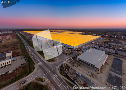 Image of Editorial of large greenhouses