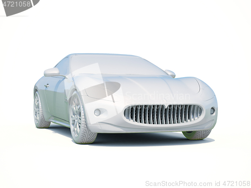 Image of 3d Car White Blank Template