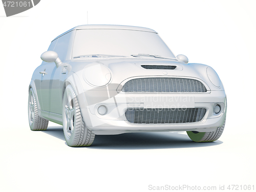 Image of 3d Car White Blank Template