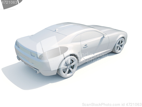 Image of 3d Car White Blank Template