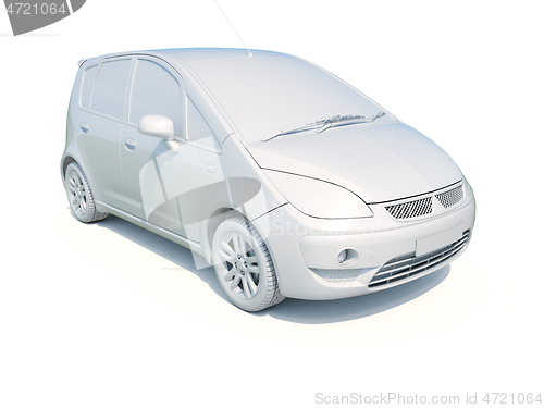 Image of 3d Car White Blank Template