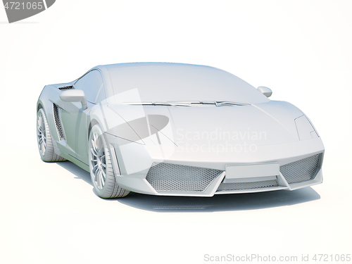 Image of 3d Car White Blank Template