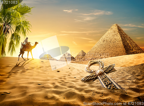 Image of Ankh in desert