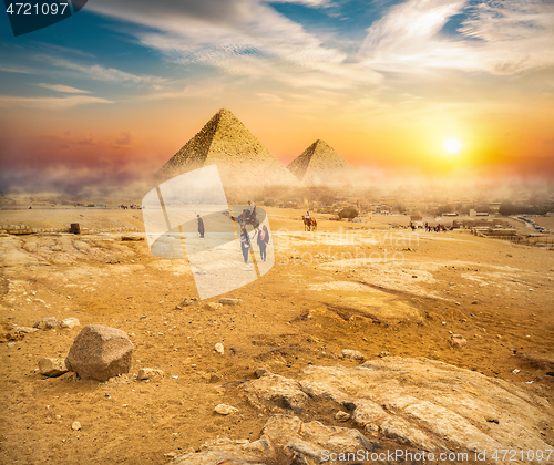 Image of Tourists on camels