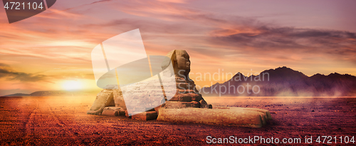 Image of Sphinx in desert