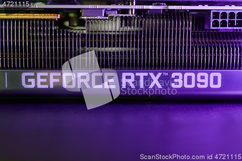 Image of EVGA Geforce RTX 3090 Nvidia GPU display
