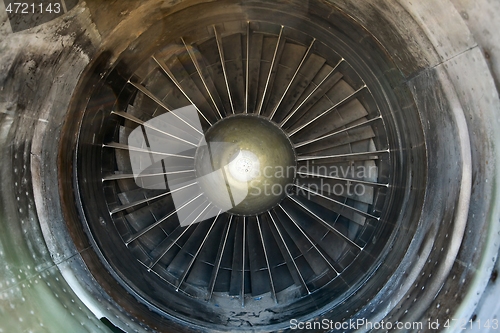 Image of Old Jet Engine Closeup