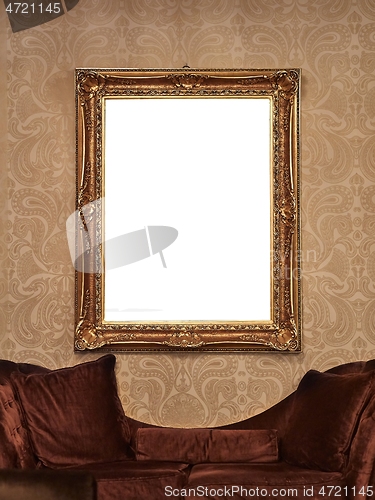 Image of Old Picture Frame in a Ballroom